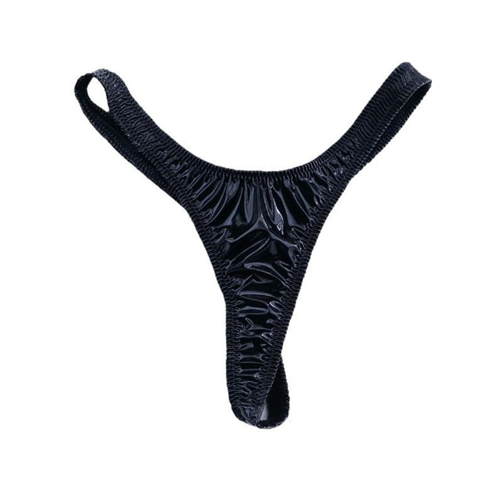 Fashion Hot New Comfort Women Thongs Lady T-Back Wet Look Panties Fashionable Lingerie Knickers Patent Leather