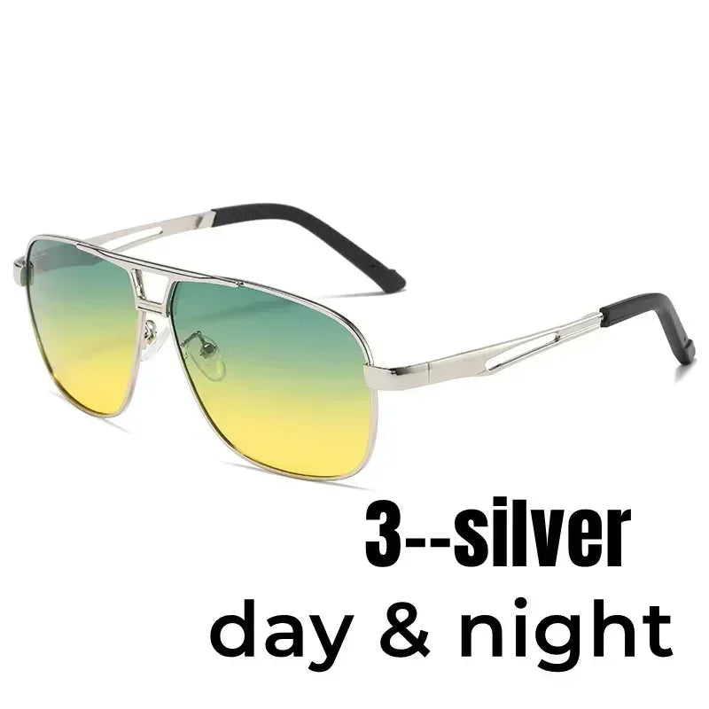 Trendy Square Polarized Photochromic Sunglasses Luxury Women Men Pilot Shades Sun Glasses Outdoor Anti-UV Driving Oculos De Sol