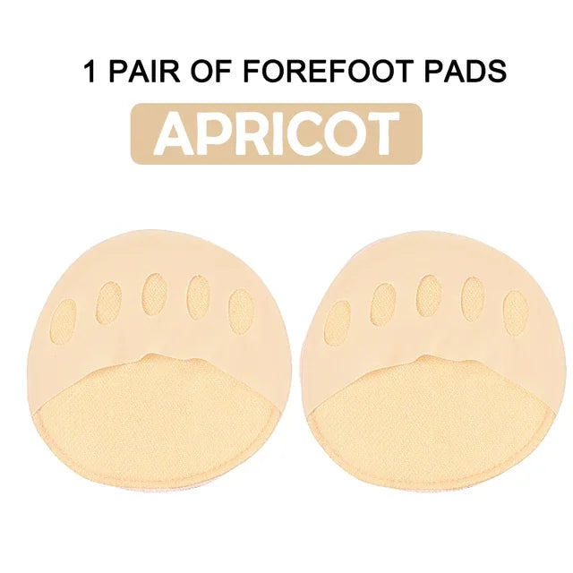 Forefoot Pads for Women High Heel Anti-slip Metatarsal Half Insoles Five Toe Breathable Pain Relief Inserts Feet Care Cushions