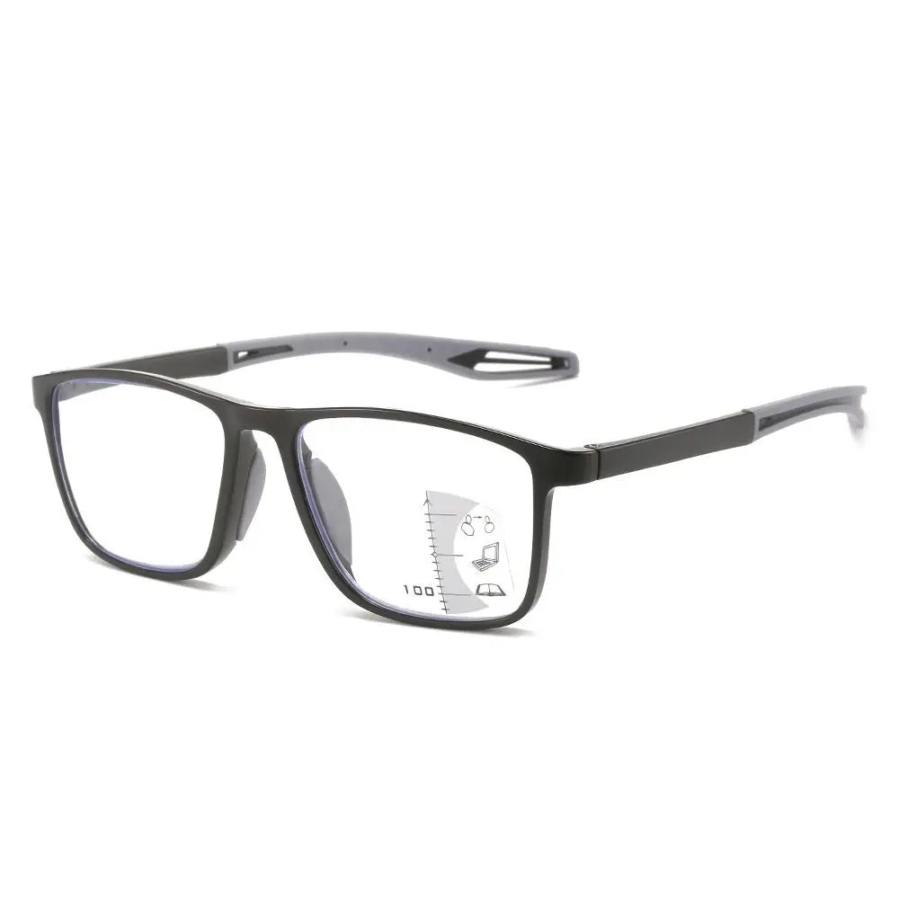 Soft Multifocal Progressive Reading Glasses TR90 Anti Blue Light Near Far Eyewear Men Women's Large Frame Farsight Eyeglasses ﻿
