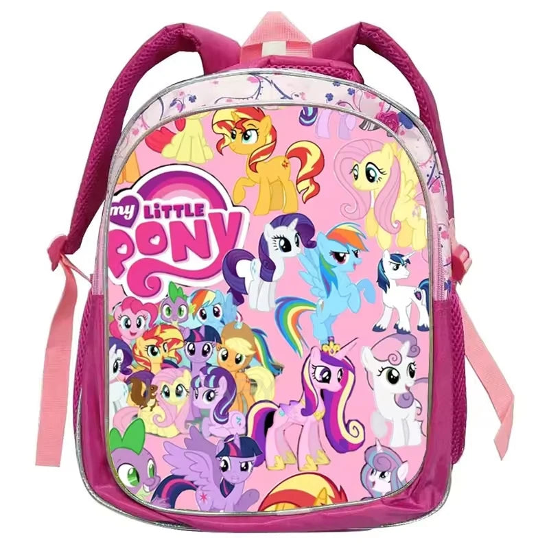 My Little Pony School Bags Kids Book Bags Prints Kindergarten Daypack Pink Cartoon Girls Schoolbags For 1-3-5Years Old