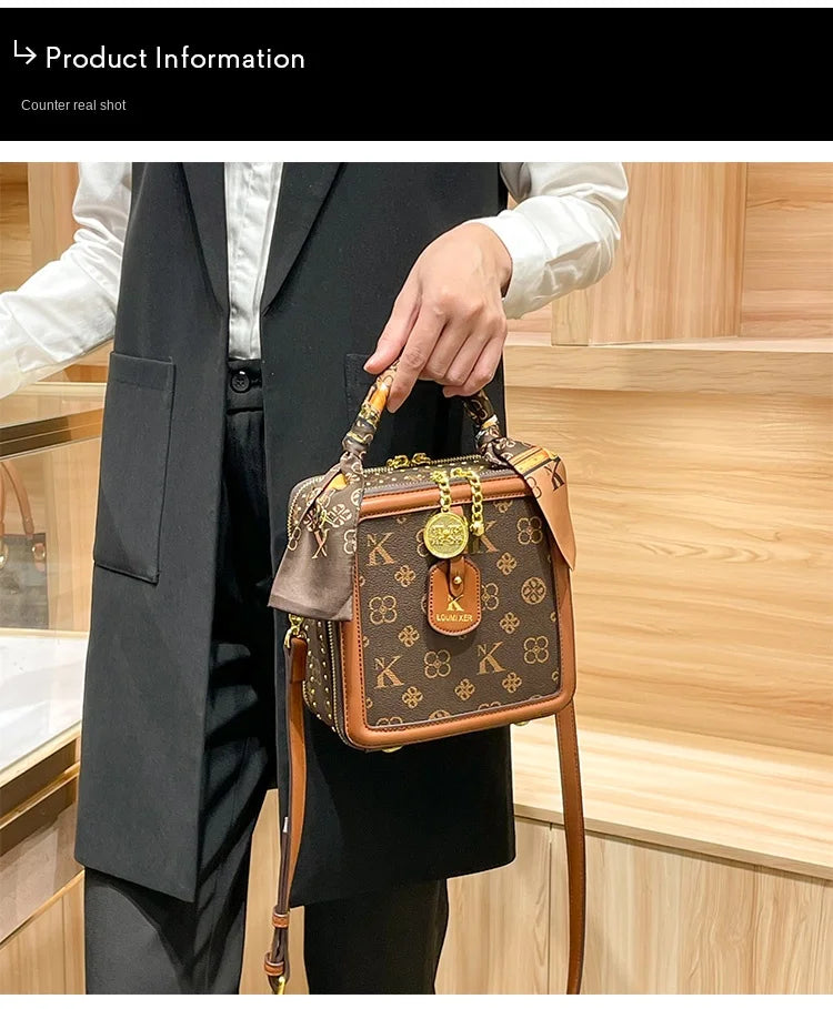 Ladies' handbag, light luxury square bag, 2026 autumn and winter new style, high-end and high designer single shoulder crossbody