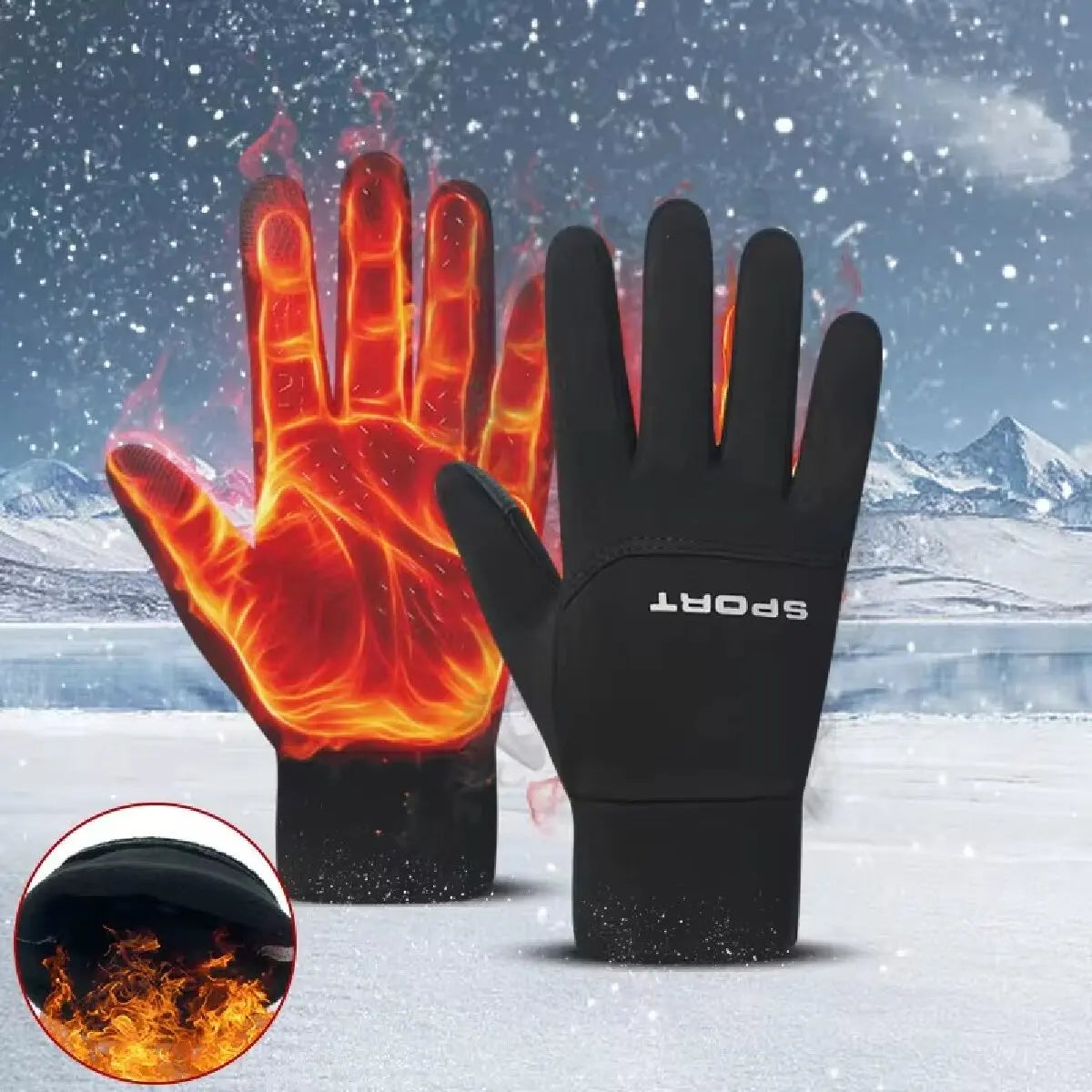 Football Gloves Waterproof Thermal Grip Outfield Cycling Player Bicycle Field Bike Sports Sports Outdoorguantes moto