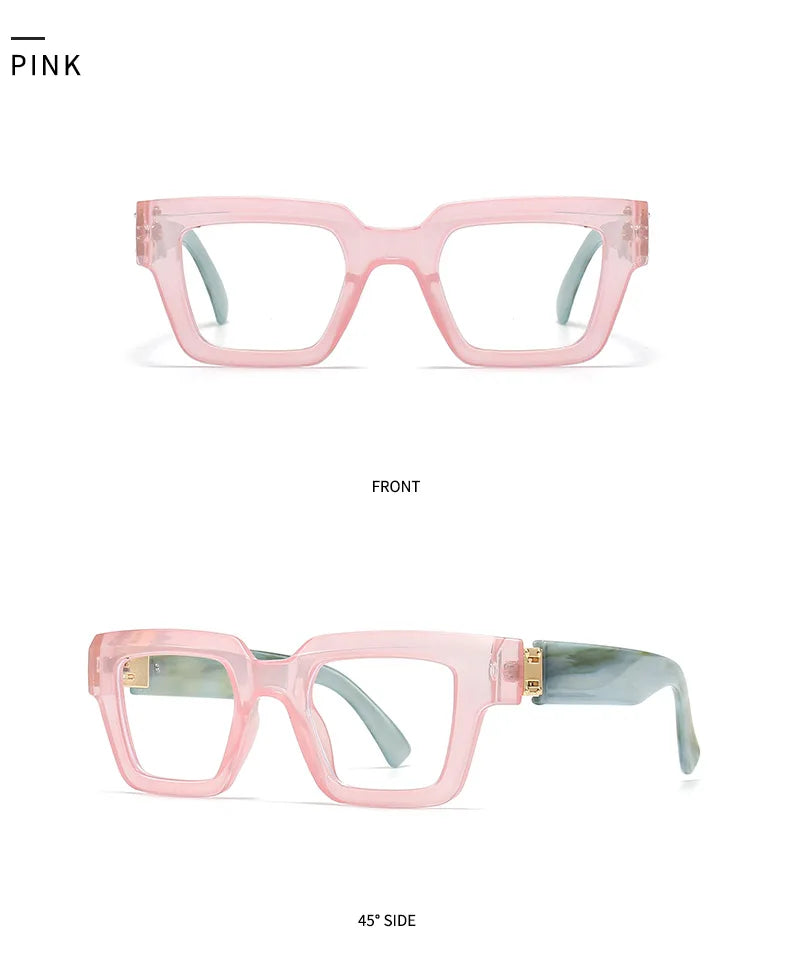 Brand Design Retro Reading Glasses for Man and Women Fashion Luxury Legs Large Size Square Presbyopic Eyewear Dioptric 0 to +6.0