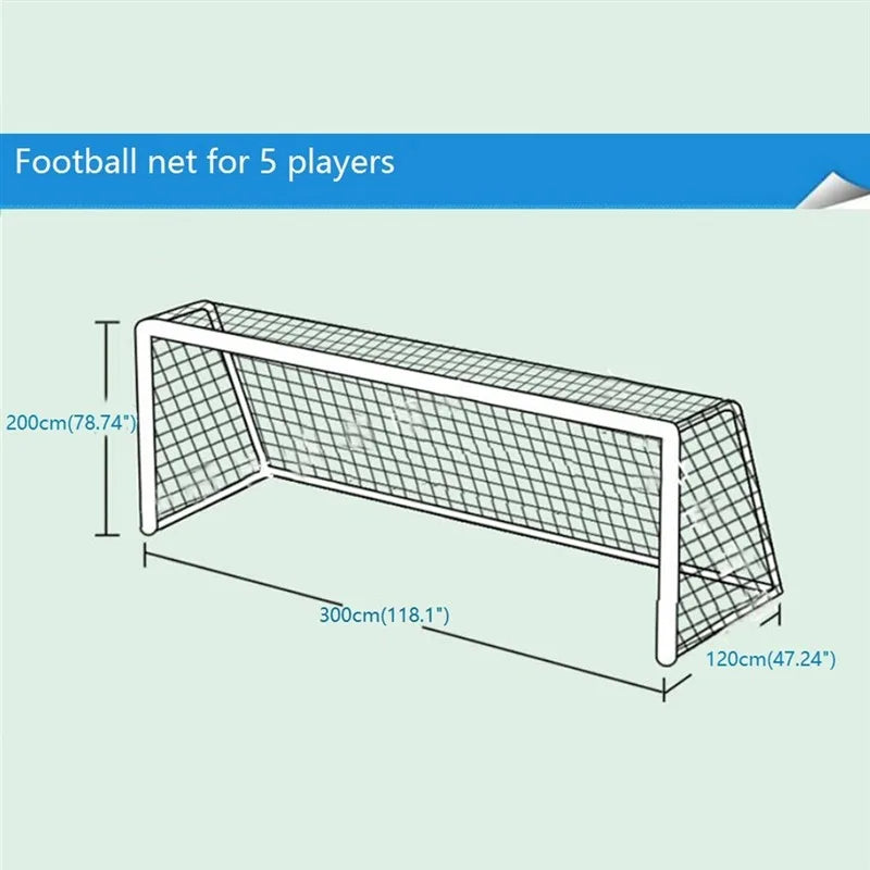 Full Size Football Net For Soccer Goal Post Junior Sports Training 1.8M X 1.2M 3M X 2M 7.3M X 2.4M Football Net High Qual