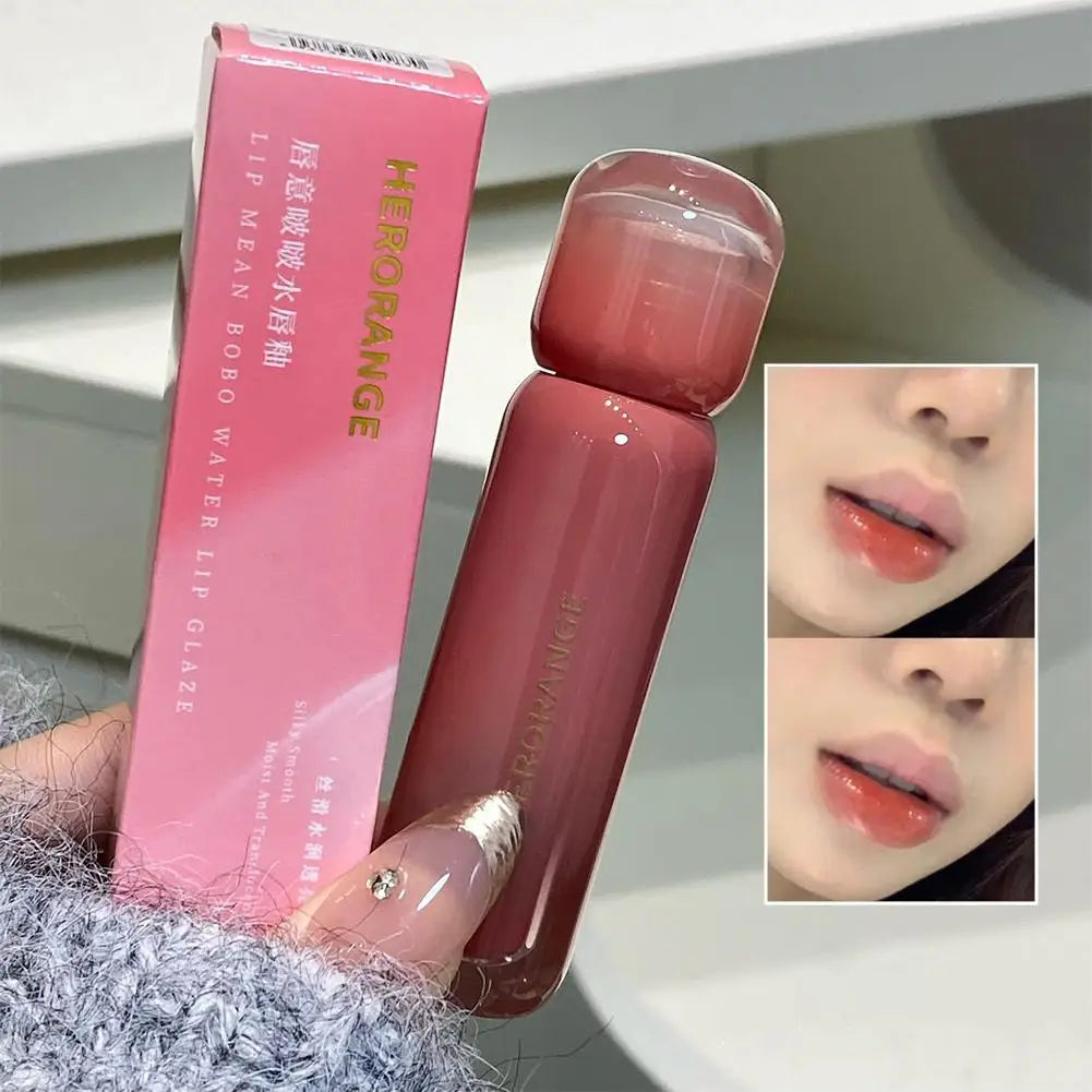 Tulip Pink Lip Glaze Mirror Water Lip Gloss Moisturizing Liquid Lipstick Long-Lasting Shiny Lip Gloss Student-Friendly Cosmetics