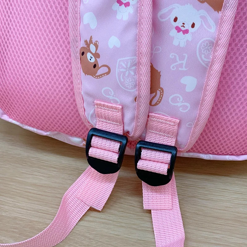Cute Sugarbunnies Schoolbag Large Capacity Student Backpack Girl Heart Sweet Travel Portable Backpack Girl Holiday Best Gift