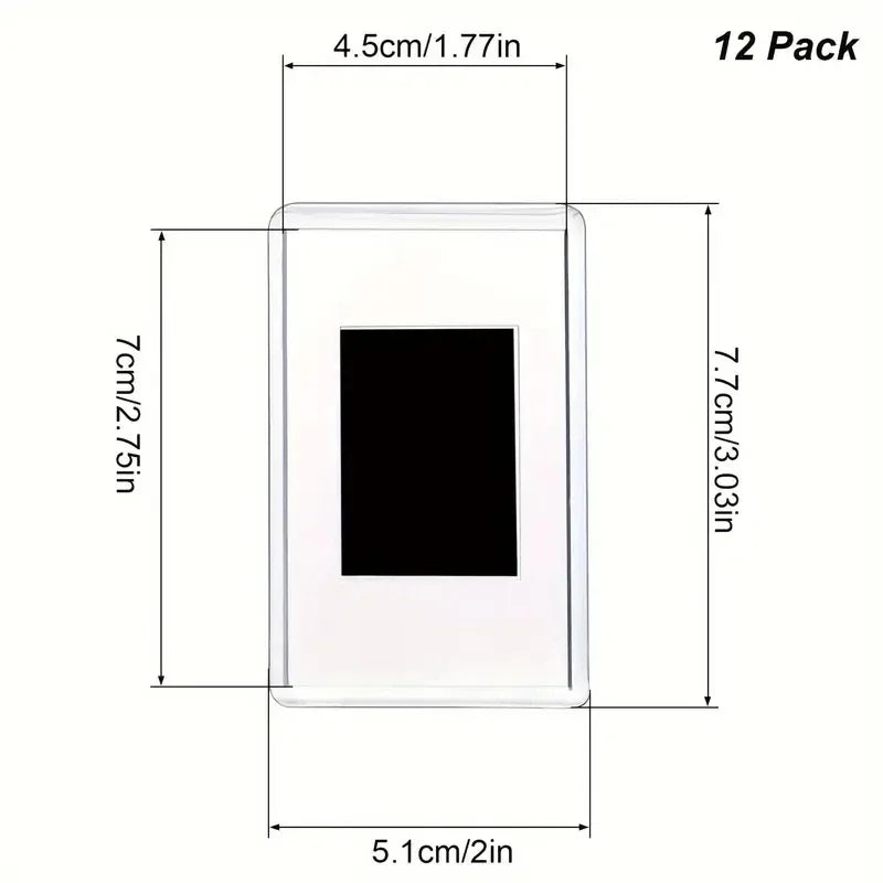 12/20/40pcs Pack Magnetic Photo Frames Suitable for Refrigerator-Mini Magnetic Picture Frames with Hold,Blank Plastic Frames