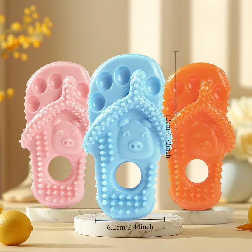 Pet Dog TPR Toy Bite-resistant Slippers Gnawing Teeth Cleaning Schnauzer Teddy Puppy Pet Products Dental Cleaning Slipper Toy