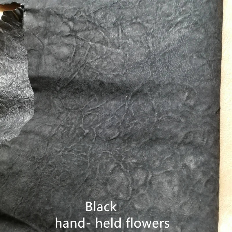 0.7/0.9mm Black Vegetable-Tanned Sheepskin. Top-Grain Leather. Genuine Leather Fabric. DIY Hand For Shoes.Bag. A Whole Sheepskin