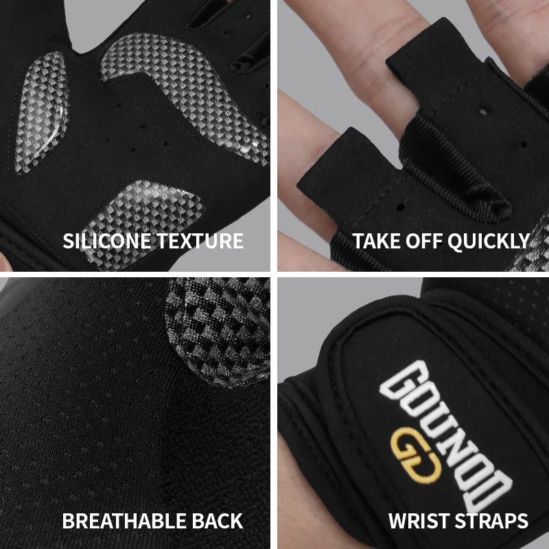 GOUNOD Gym Gloves for Men Women Fitness Weight Lifting Wristband Gloves Body Building Training Sports Exercise Cycling Glove