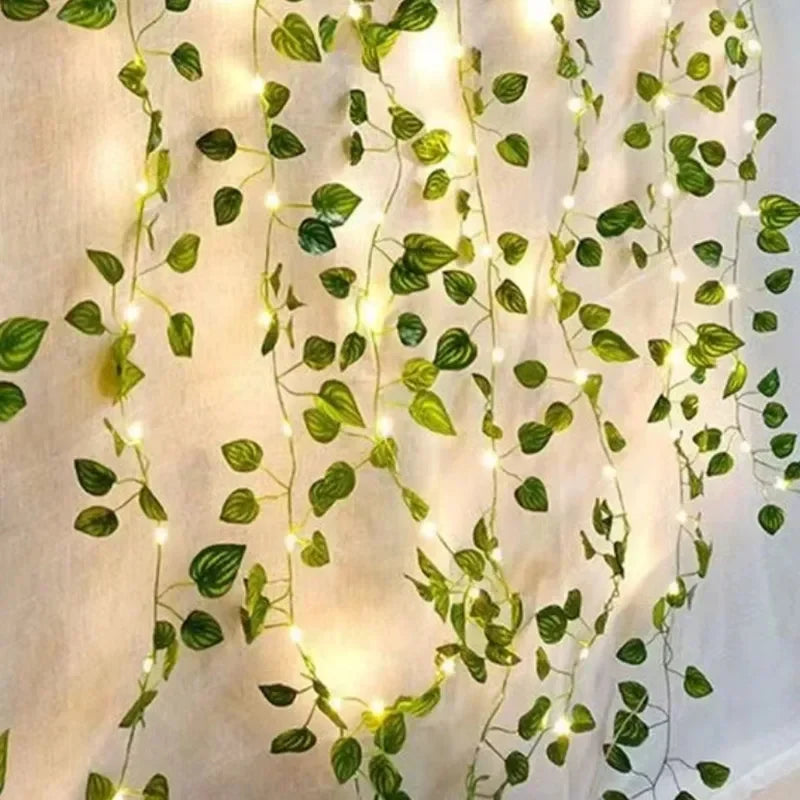 Ramadan Decoration 2025 LED String Lights 2M/5M/10M Maple Leaf Wedding Garland Christmas Fairy Light for Home Bedroom Wall Patio