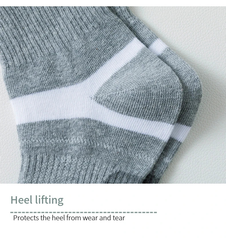 3/5/6 Pairs  Cotton Outdoor Sports Socks, Sweat Absorbing and Odor Resistant Cotton Running Basketball Socks, Trendy Socks