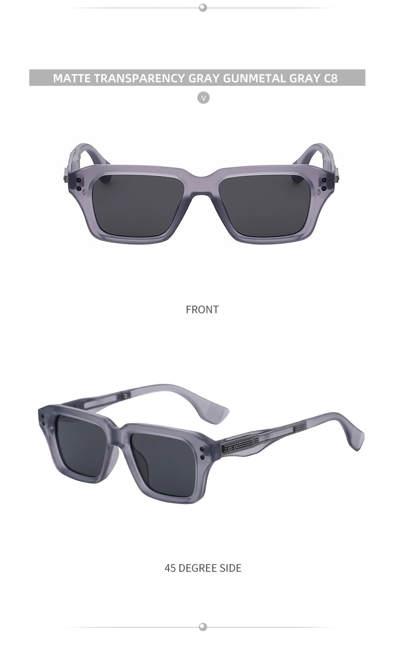 Retro Polarized Square Punk Sunglasses Men 2026 Luxury Brand Designer Classic Driving Shield Sun Glasses for Male Shades UV400