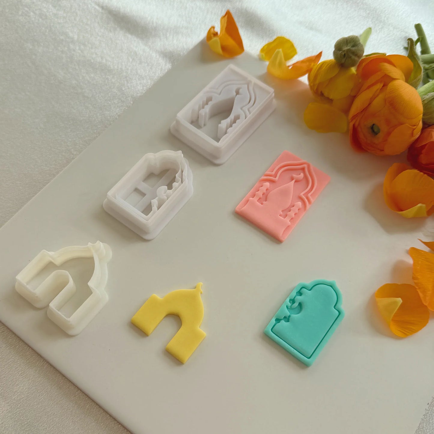 Arabesque Polymer Clay Cutter Islamic Cutting Mold Temple Mosque Ramadan Style Cutters Arabian 3D Cutters 3D Clay Cutter