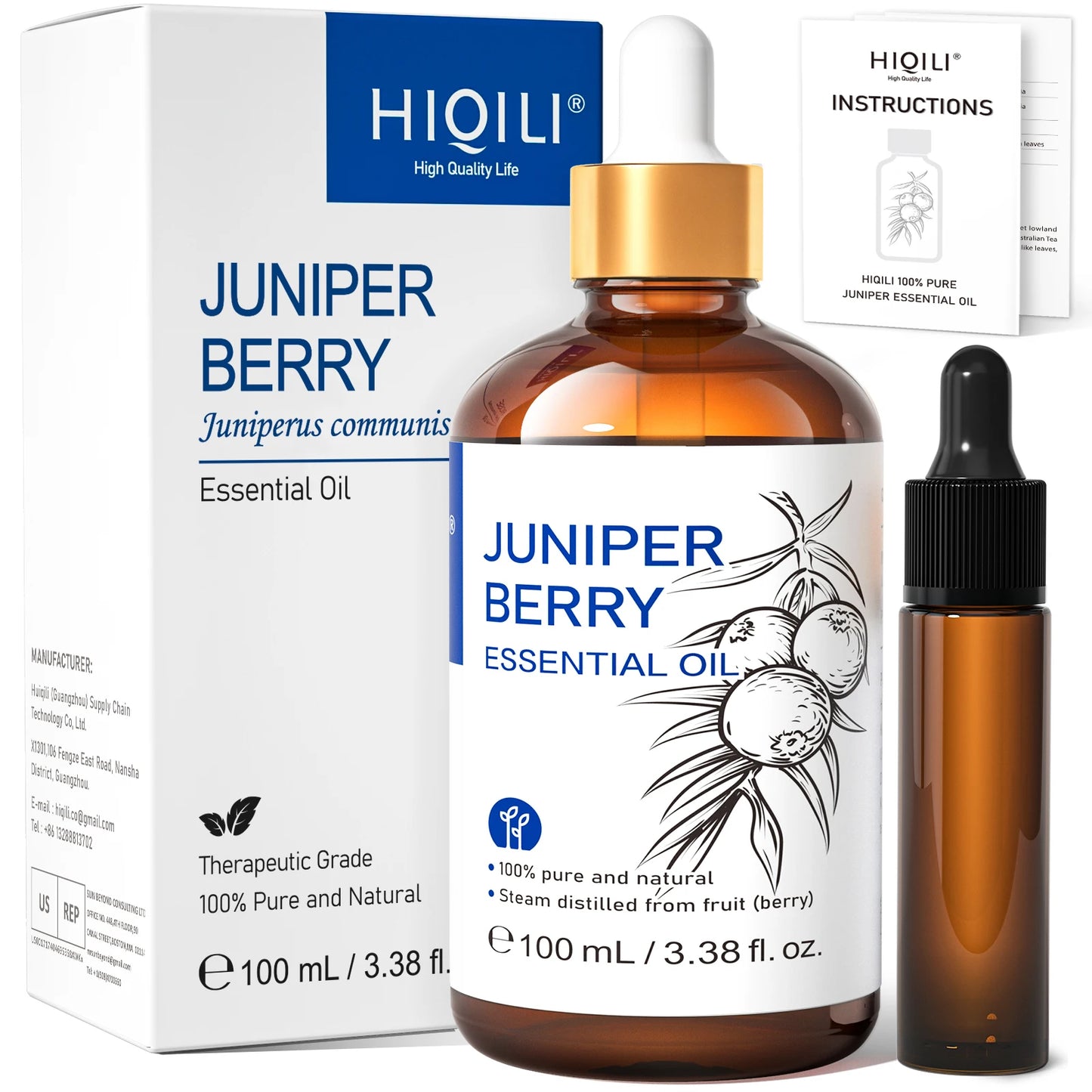 HIQILI Pure Cypress Essential Oil Aromatherapy Grade for Diffuser DIY Soap Bath 100ML Natural Plant Spearmint Vetiver Oil