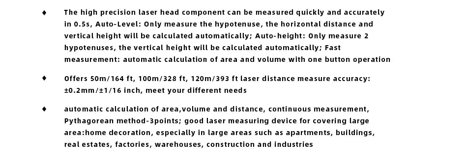 HILDA Laser Rangefinder Distance Meter Rangefinder Laser Tape Range Finder Building лазерный дальномер 120M /100M/50M
