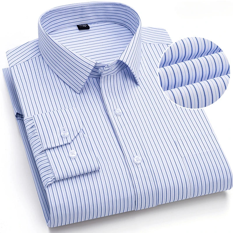 New in shirt elegants cotton long-sleeve shirts for men slim fit Casual plain shirt plaid designer tops soft houndstooth clothes