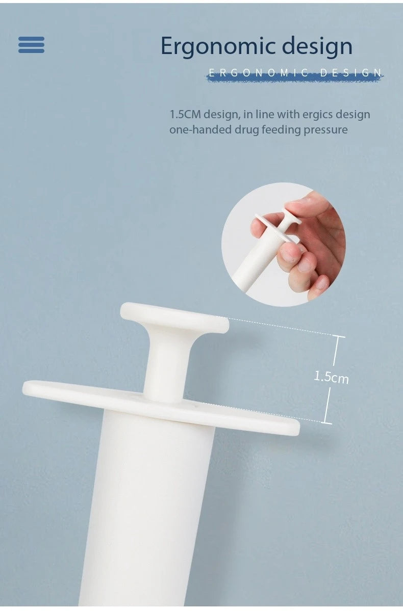 Pet Pill Syringe with Silicone Tip Side Grip Pet Pills Shooter Tablets Dispenser Popper Medical Feeding Tool for cats Dogs