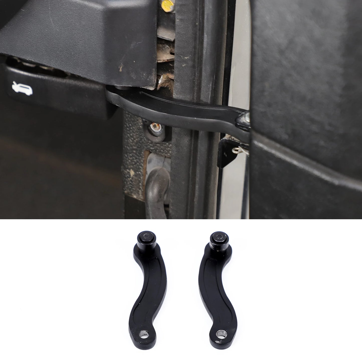 Carbon Steel Black Car Front Door Hinge Replacement Parts For Land Rover Defender 90 110 130 2004-2018 Car Accessories