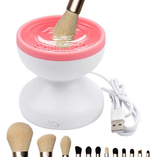 Makeup Brush Cleaning Tool Portable Electric Makeup Brush Cleaner Machine With USB Charging Automatic Cosmetic Brush