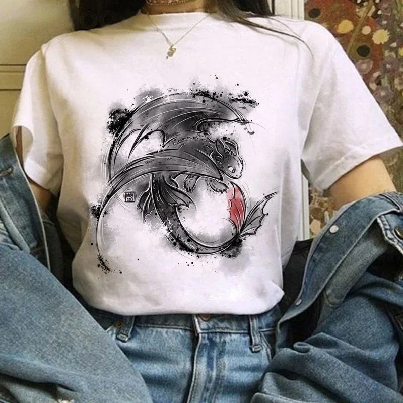 Japanese Anime T Shirts Women T-shirts Harajuku Ullzang T-shirt Cartoon Aesthetic Vintage Shirts for girls 90s Top Tees