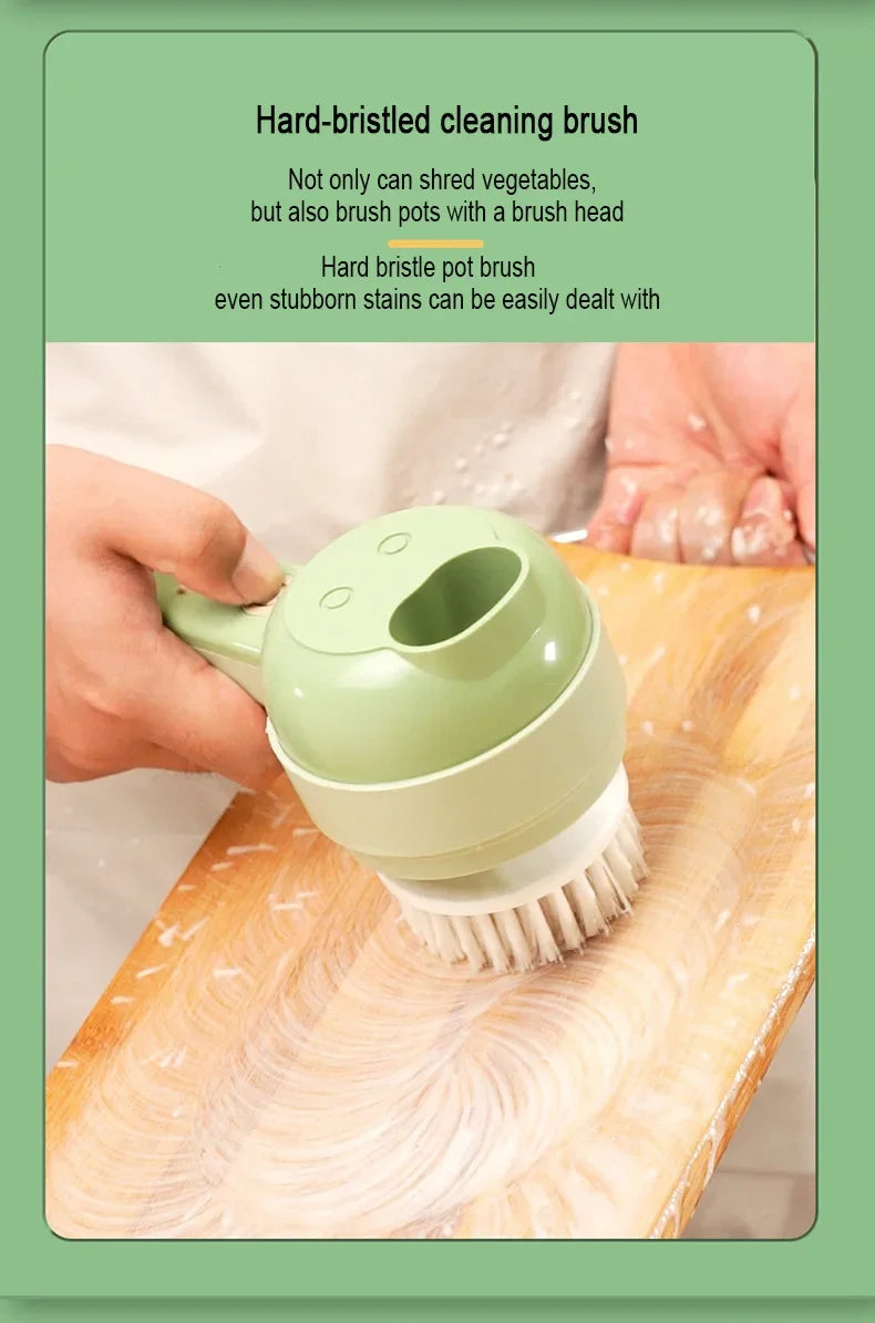 4-in-1 Handheld Fully Automatic Electric Vegetable Slicer, Peeler, Portable Multi-functional Kitchen Tool Blender, Wall Breaker