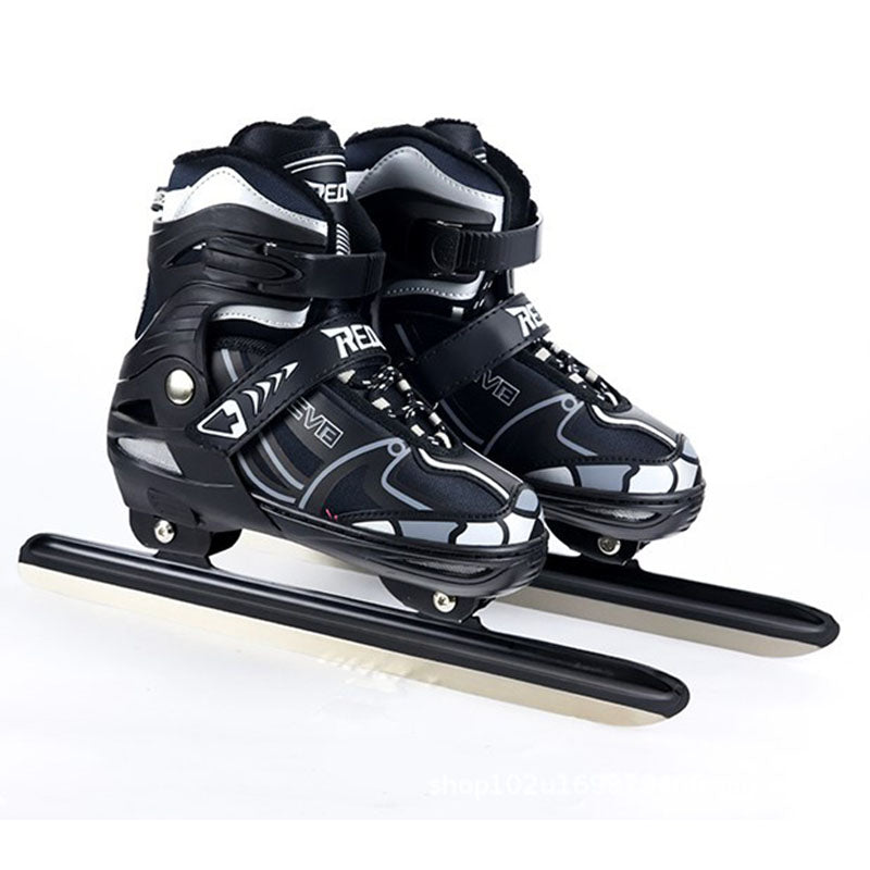 Professional Ice Hockey Skates Shoes Ice Skating Blade Shoe Thermal Beginner Adult Teenagers Kids Roller Skate Adjustable Size