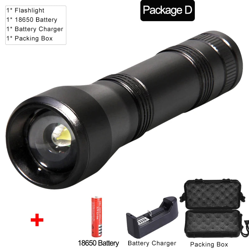 UV Flashlight 395nm Black Light Flashlights Zoomable UV Torch Ultra Violet Light Flashlights Blacklight Flashlight 18650