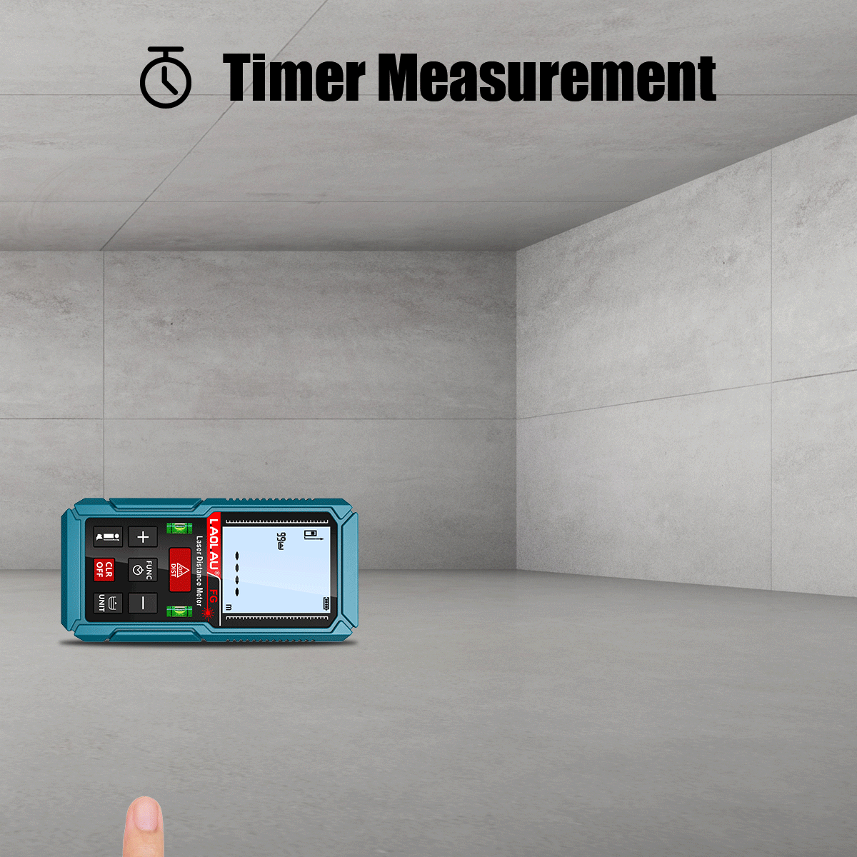 Laser Meter Digital Tape Timer Trigger Measure Tools 50m 100m 150m Laser Distance Meter Bubble Level Handheld Laser Rangefinder