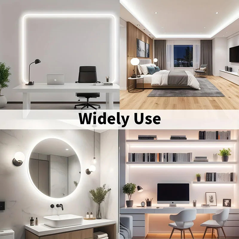 12V 24V 5m LED Strip Light 2835 120/180/240 LEDs Flexible Tape Bright 8mm PCB  Home Decoration