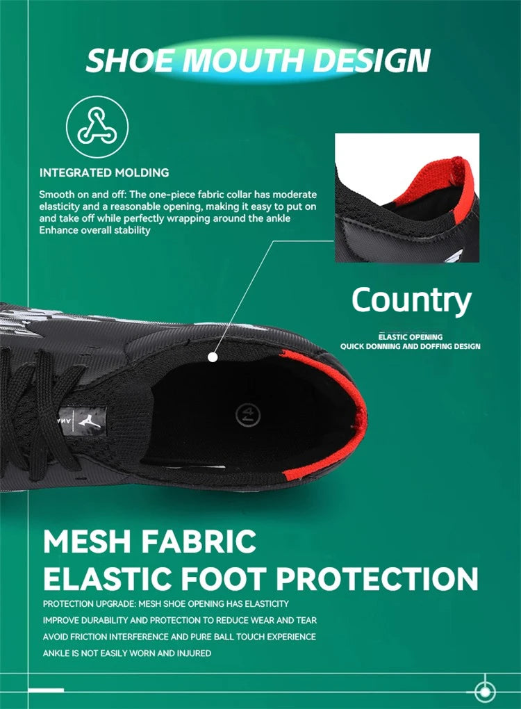 Soccer Shoes Men's Football Boots Grass Training Sports Society Soccer Cleats Non-slip Football Field Boot Crampons De Football