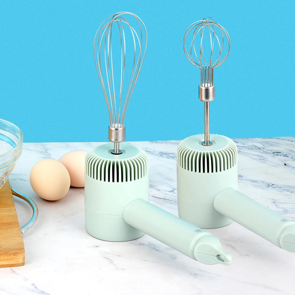 USB Electric Food Mixer Wireless Hand Blender Portable Garlic Crusher 3 Speeds Dough Cream Egg Beater Baking Masher Kitchen Tool