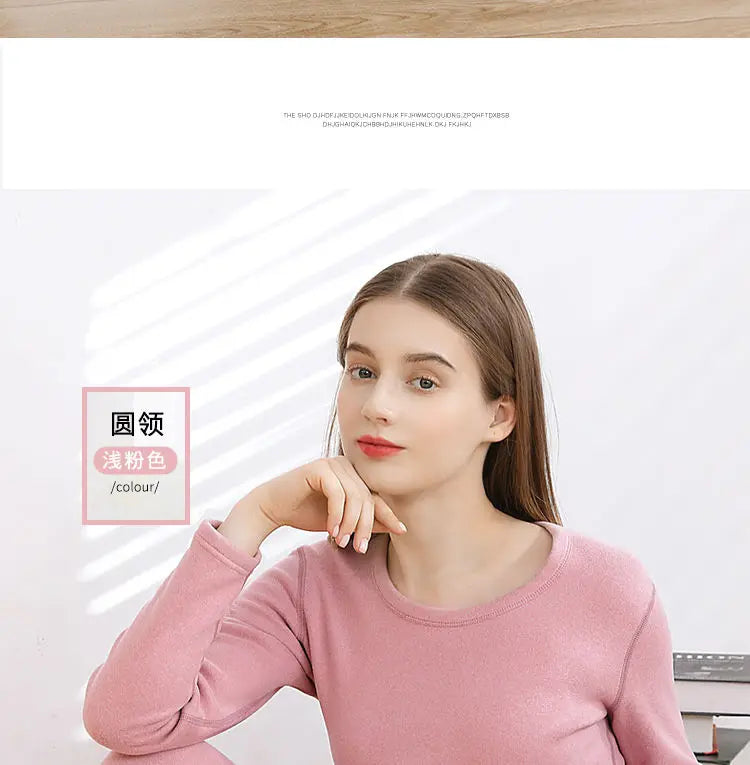 Thermal Underwear For Women Winter Warm thicken lamb fleece high elastic Long Johns bottoming Two Piece Sets Thermos Clothing