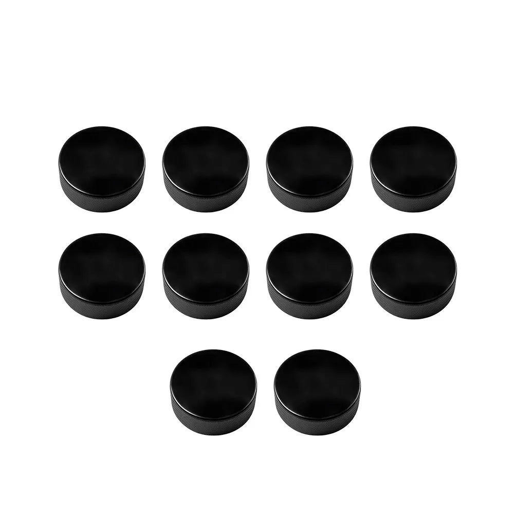 10Pcs Ice Hockey Pucks PU Material Standard Hockey Balls Anti Slip Texture Accurate Passes Practice Training Game