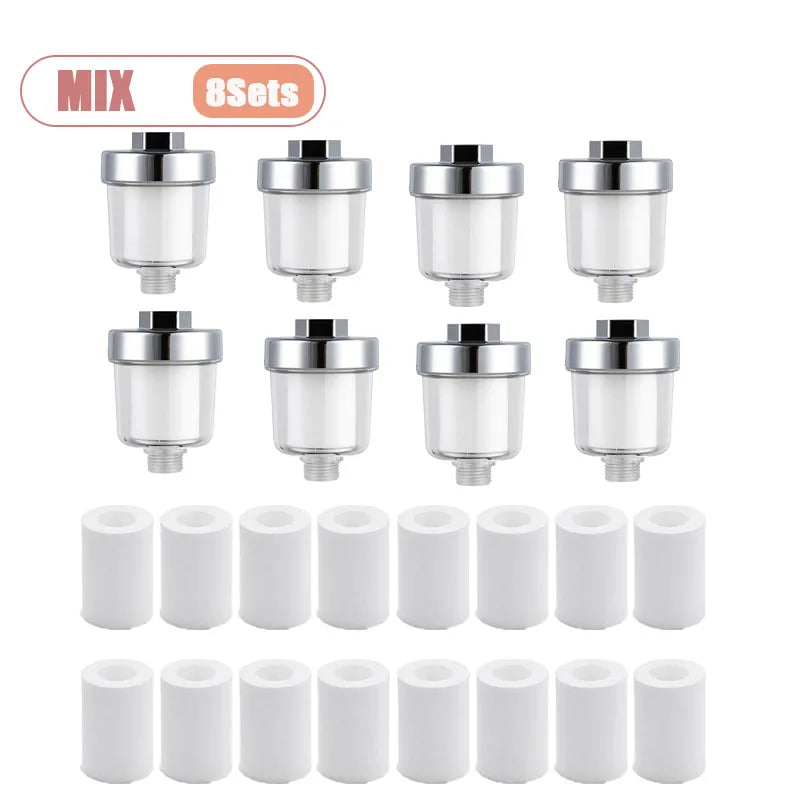 Showerhead Water Filter Universal Fit Bath Filter Removes Chlorine and Impurities Improves Water Quality for Shower