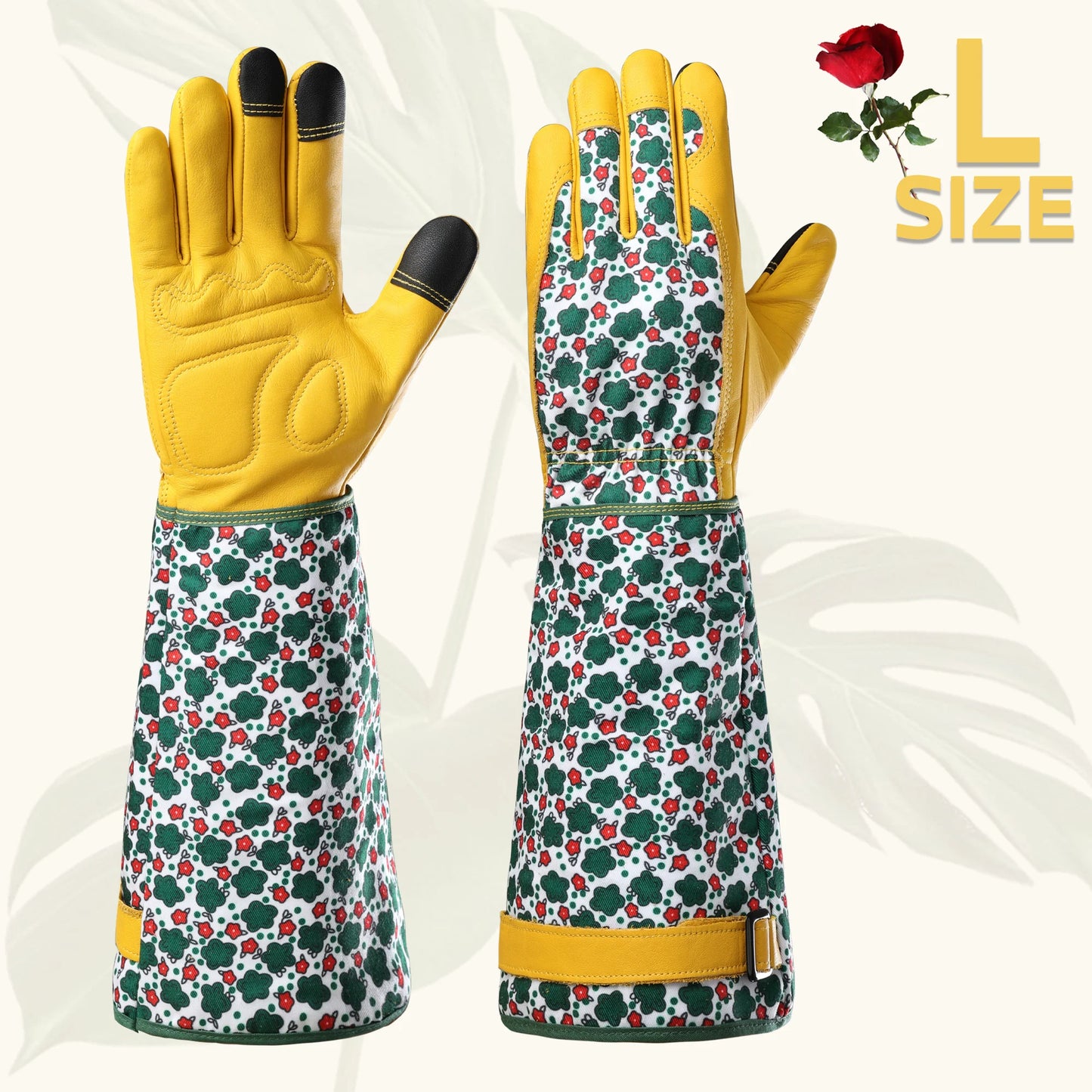 1 Pair Gardening Gloves Anti-Scratch Puncture-Resistant Ergonomic Wrist Forearm Protection, Lightweight Design for Yard Work