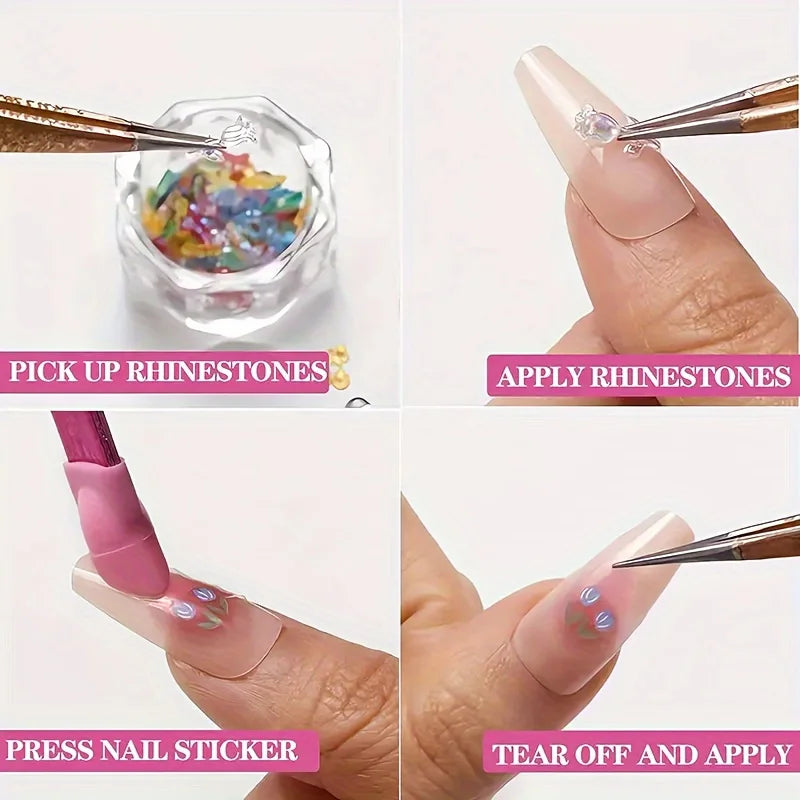 Eyelash Extension Tweezers Makeup Stainless Steel Eyelash 3D accurate Clip Makeup Tools Nail Art Accessories