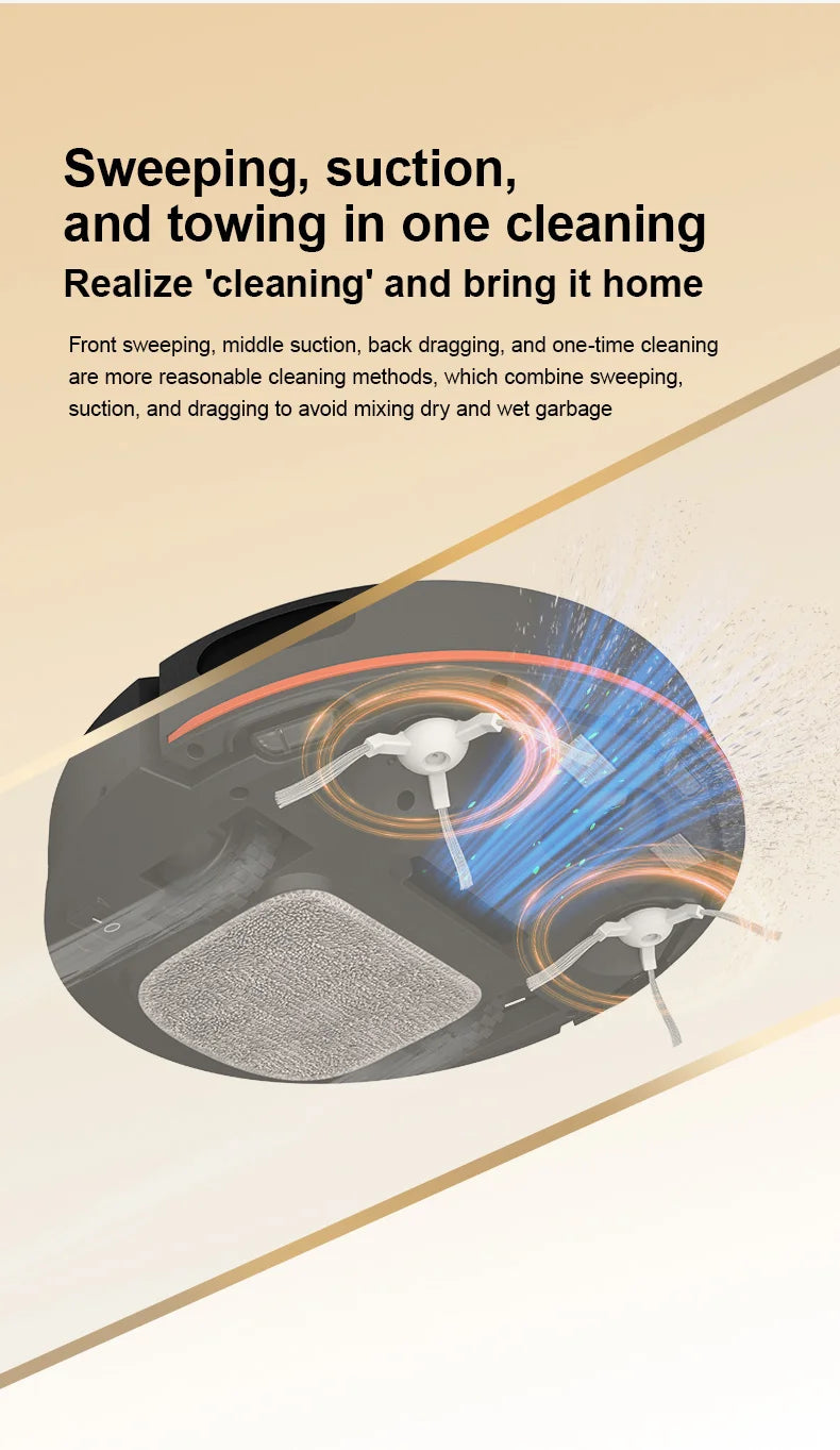 Robot Vacuum Cleaner, Fully Automatic Sweeping, Suction and Mopping Machine, Intelligent Three in One Lazy Vacuum Cleaner