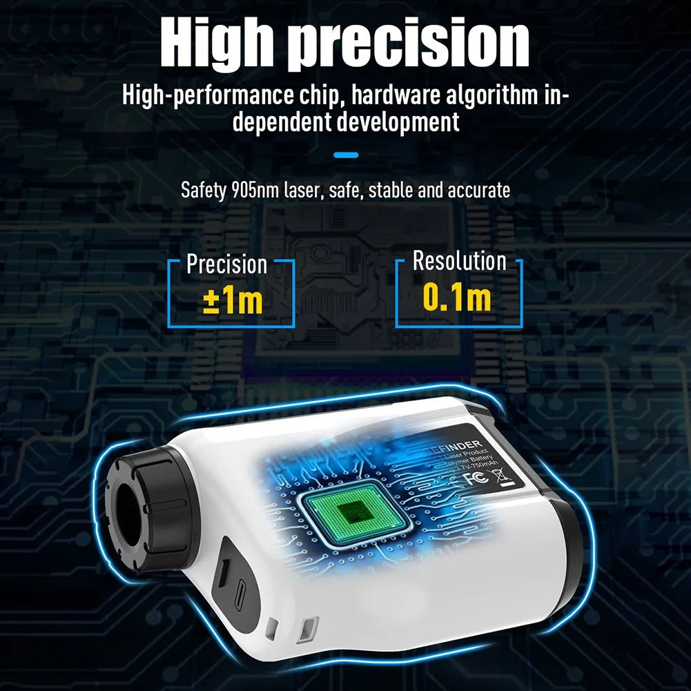 FORW-Multifunctional Golf Laser Rangefinder 600M Rechargeable Laser Distance Meter With Flagpole Lock And Slope Compensation