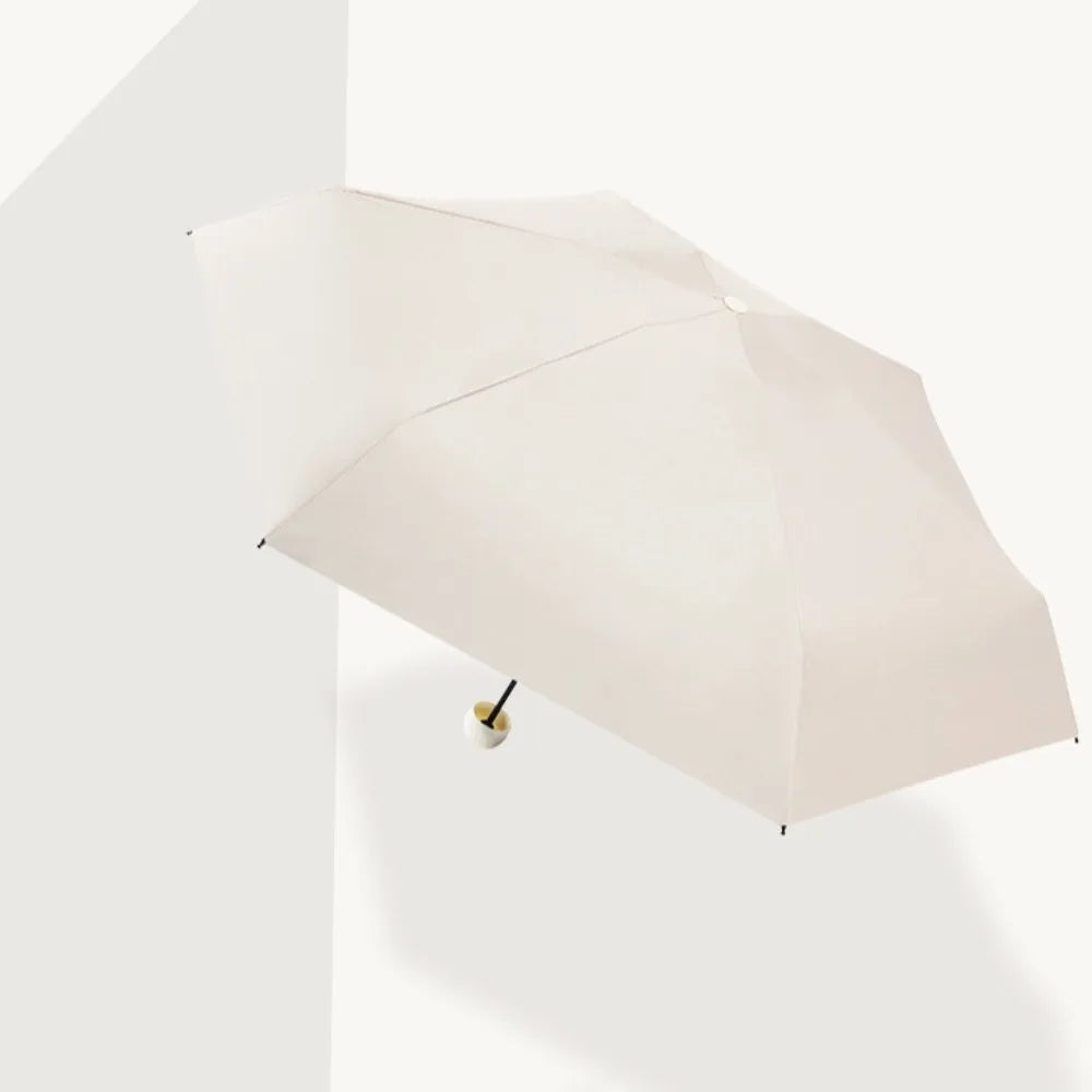 Mini Capsule Folding Umbrella Vinyl with Box Sun Rain Umbrella UV Sunshade Dual Use Protection Travel Accessoreis for Outdoor