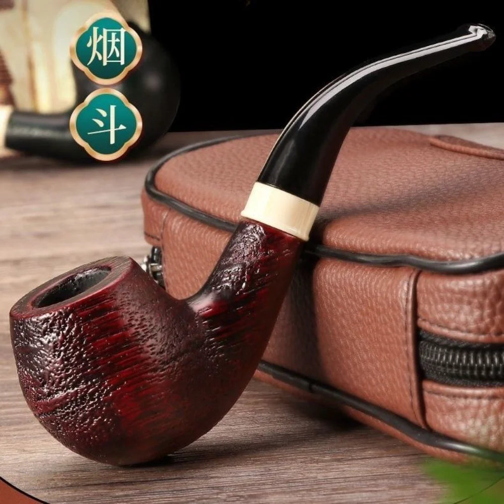 Premium Handcrafted Tobacco Pipe – Classic Briar Wood Smoking Pipe with Elegant Finish