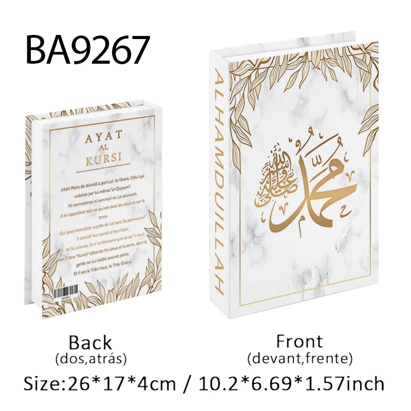 Islamic Mosque Kabaa Luxury Fake Book Home Decor Decorative Books Storage Box Simulation Book Coffee Table Interior Decoration