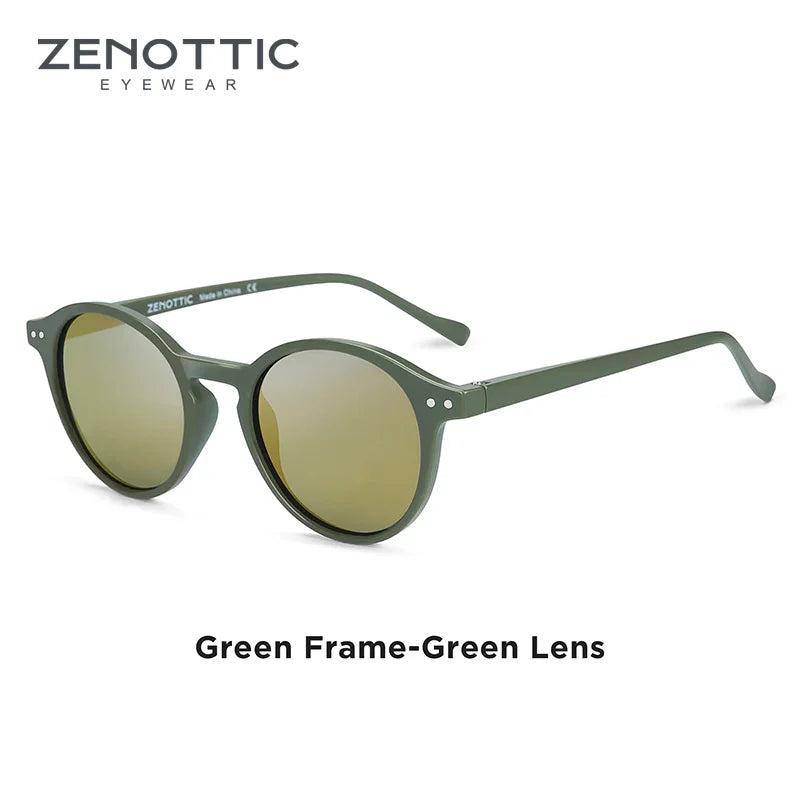 ZENOTTIC Retro Polarized Sunglasses 2023 2024 Men Women Vintage Small Round Frame Sun Glasses Polarized Lens UV400 Goggles Shade