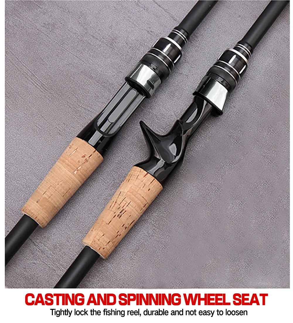Bait Weight 8-25g Spinning Casting Rods Fishing Pole Tackle 1.5M/1.8M/2.1M/2.4M Telescopic Lure Rod Carbon Cork Wood Handle New