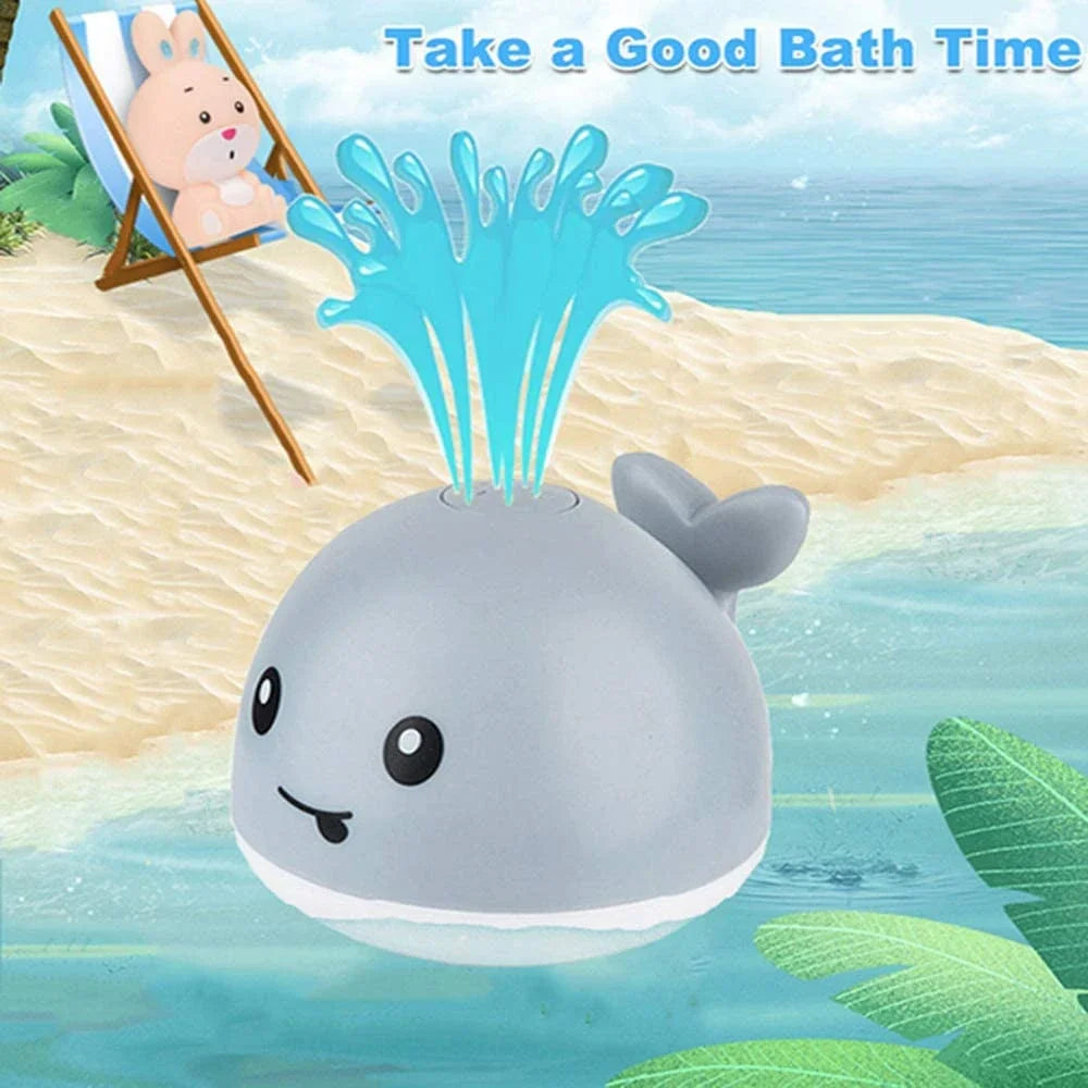 Waterproof Baby Bath Toys Whale Automatic Bathroom Toy Sprinkler Glowing LED Light toy,kids Infant Swim Pool Bathroom Toys Gifts