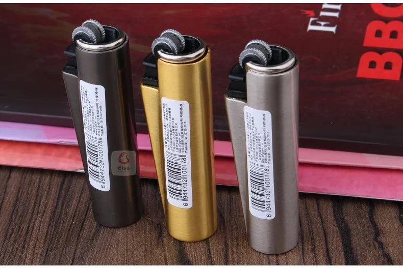 Metal Clipper Lighter Detachable Metal Lighter Environmentally Friendly Inflatable Lighter Grinding Wheel Ignition Tool Men Gift