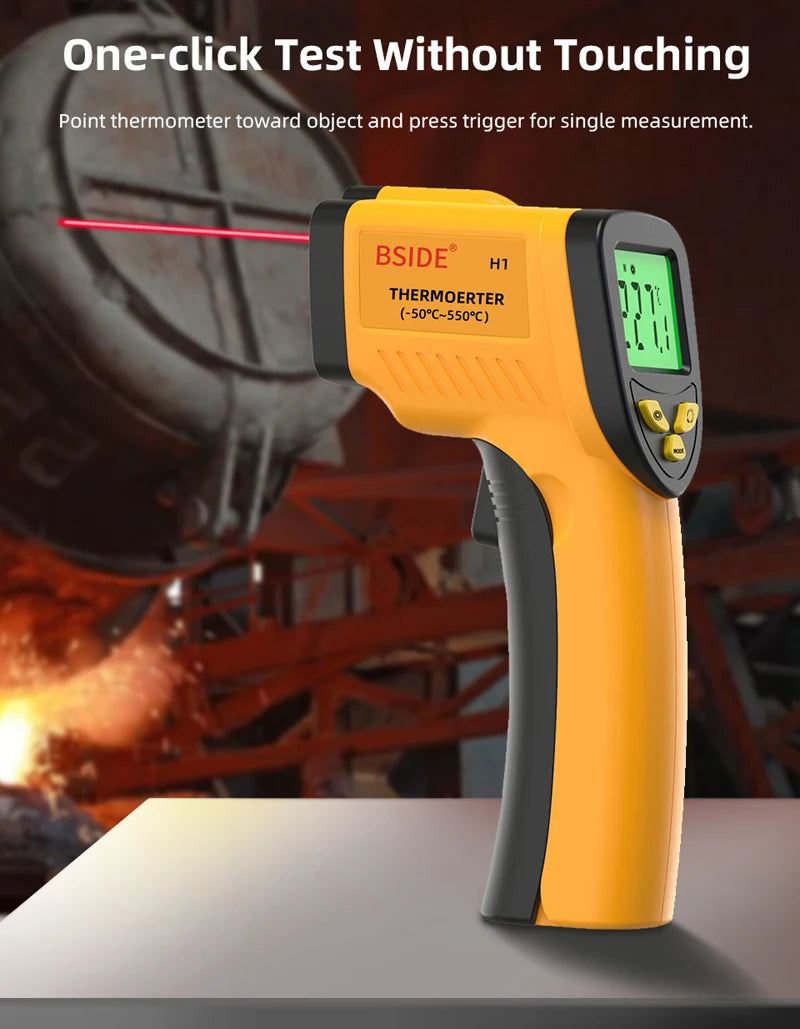 Digital Infrared Thermometer -50-550C Non-Contact Digital Laser Thermometer Gun For Meat Buffalo Milk BBQ Cooking Thermometer