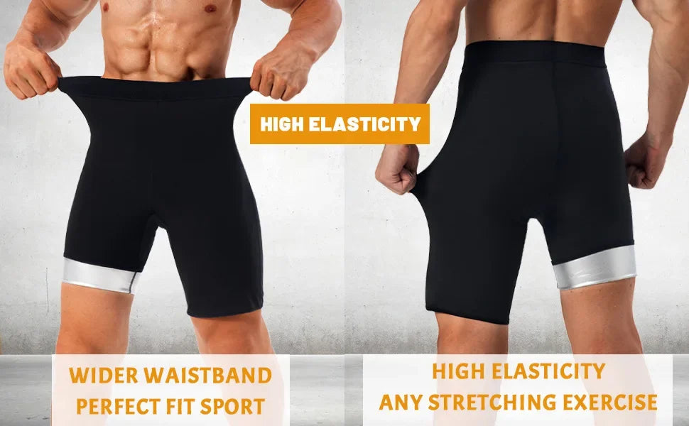 Sweat Pants Men's High Waist Waist Abdominal Pants Fitness Pants Running Sports Heat Gathering Sweat Pants Shorts Sweat Pants