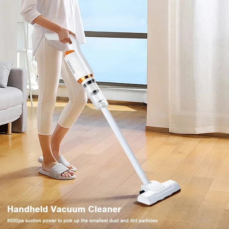 Cordless Portable Cleaning Robot 2000mAh Handheld Water Sweeper USB Rechargeable Strong Suction 2 in 1 120W for Home and Car Use